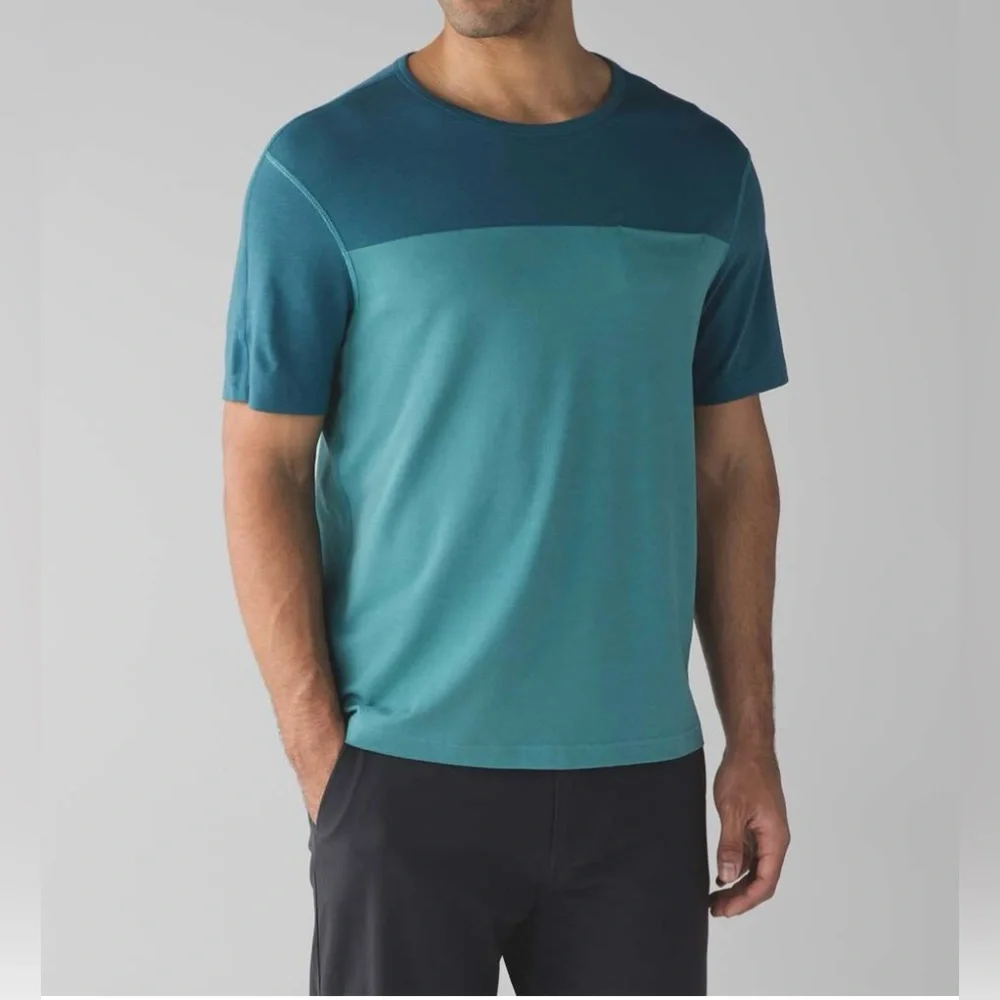 Lululemon In Your Element Short Sleeve Turquoise Sea Desert Teal
